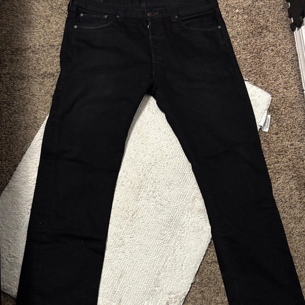 Men's Black LEVIS 501s